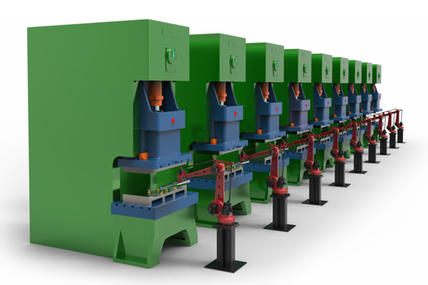四軸沖壓機(jī)器人連線應(yīng)用
